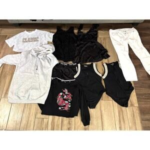 Lot of 9 Tops Dress Pants Womens Activewear M-L Clothing Reseller Bundle